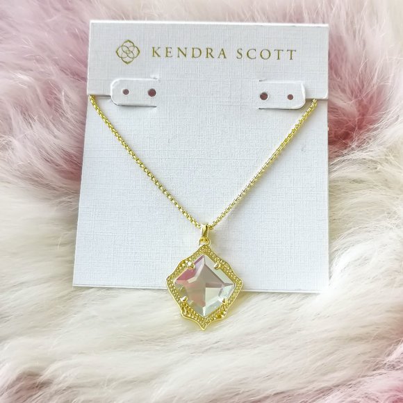 Kendra Scott Jewelry - Kendra Scott Gold Kacey Dichroic Glass Long Pendant Necklace